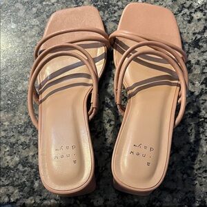 A New Day Women's NWOT Blush Strappy Heeled Sandals